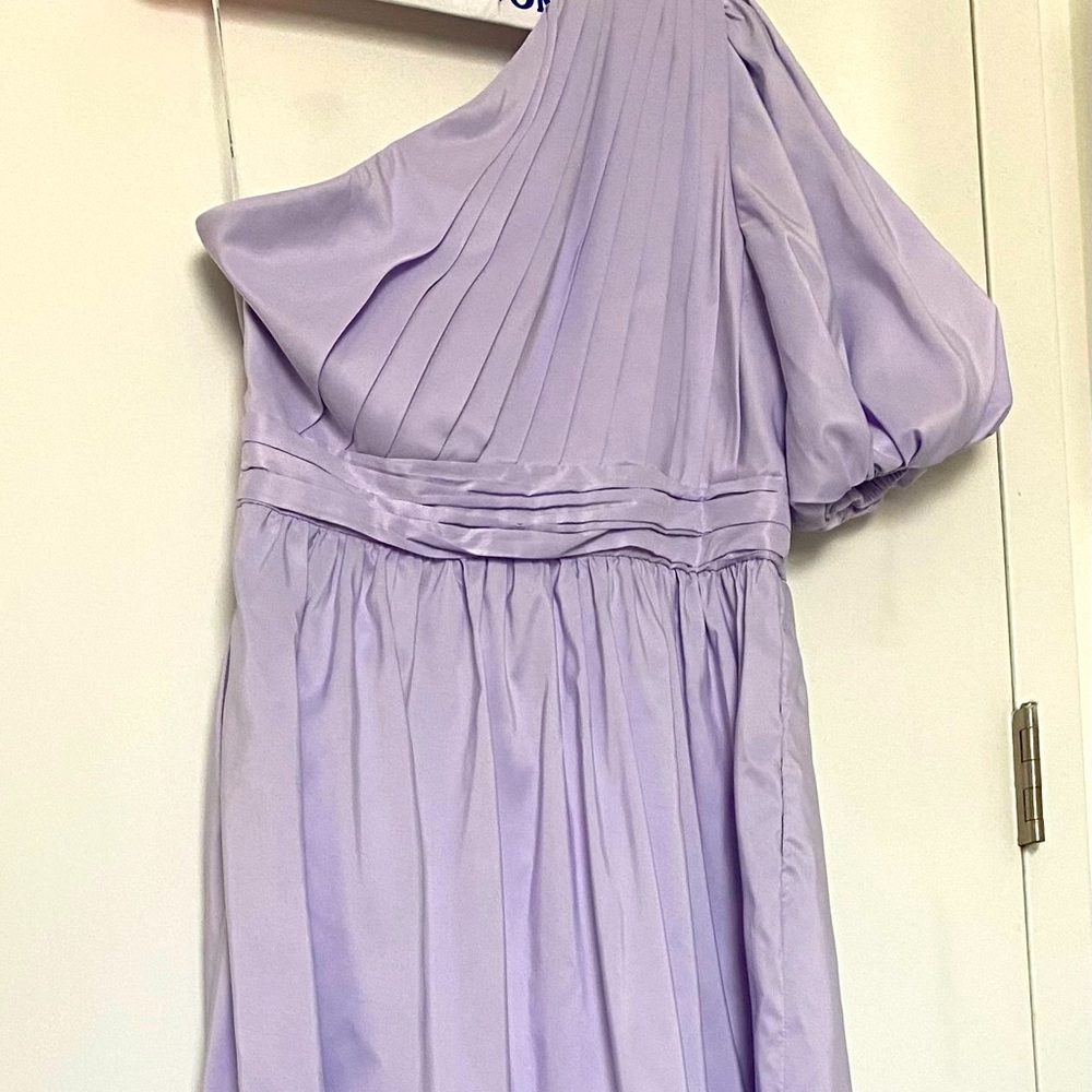 Self portrait one shoulder lilac dress. Size 8.